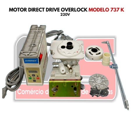 Motor Direct Drive para Overlock Modelo K - Máquina de Costura