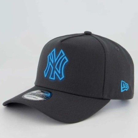 Boné New Era MLB New York Yankees 940 Tecnologic Chumbo e Turquesa