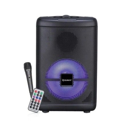 Caixa de Som Portátil Gedi Black 150W Rms USB Bluetooth Rádio Fm Sumay