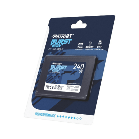 Ssd Patriot Burst 240gb 2,5 Sata 3 - Leitura 450mb/S Gravação 320mb/S Pbe240gs25ssdr