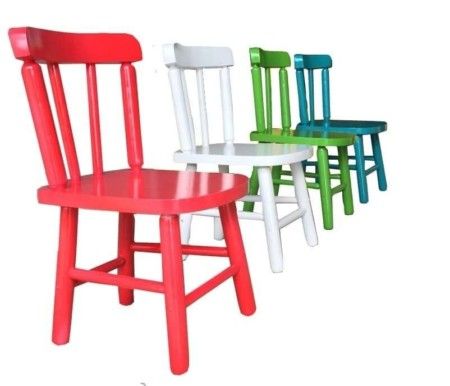 Jogo De Mesa Infantil Com 4 Cadeiras Coloridas Disa Móveis