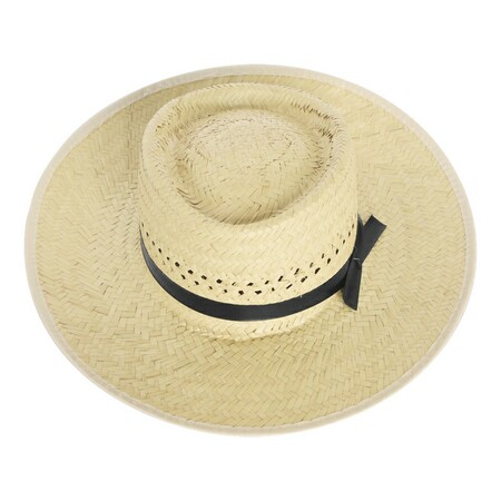 Chapéu de Palha Panamá Ventilado com Furos Decorado Fita