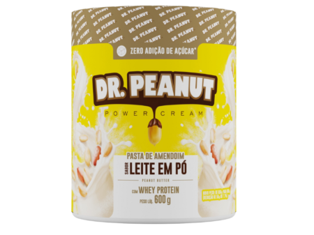 Pasta de Amendoim Dr peanut 600g com Whey Protein- sabor leite em pó