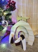 Presepio de madeira - decoração de natal
