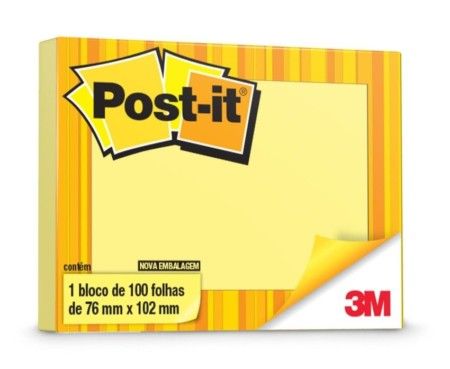 Post-it 76x102 3M Pct C/100 Fls. Amarelo