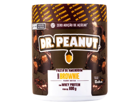 Pasta de Amendoim Dr peanut 600g com Whey Protein- sabor brownie