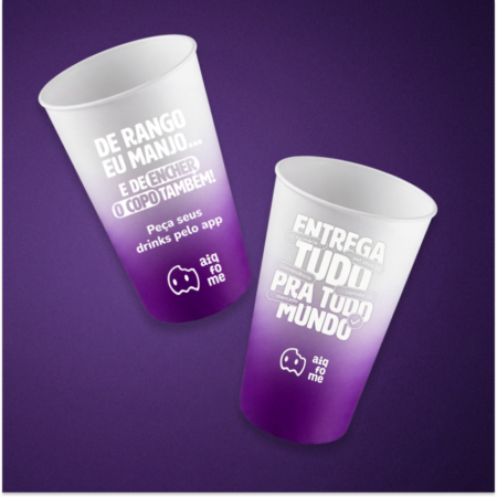 Copo Eco 400 ml Degradê - 50 Unid. - Drink Up