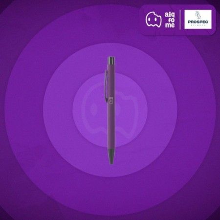 Caneta Metálica com Acabamento Emborrachado - 50 Unid. - Prospec Brindes