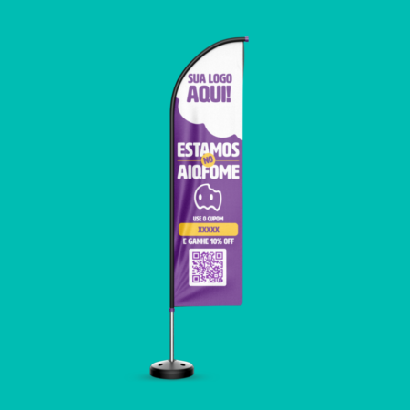 Wind Banner Personalizável com QR - FlagBanner