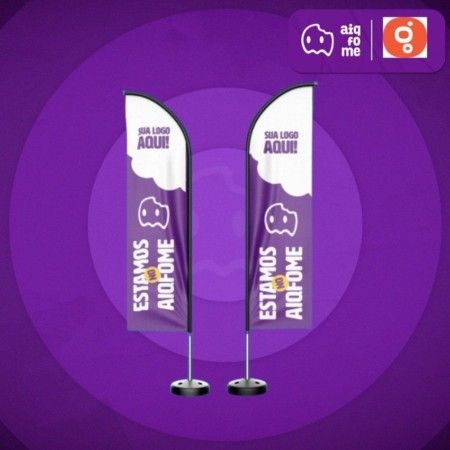 Wind Banner com Logo Personalizada - 10 Unid. - Pigmento Print