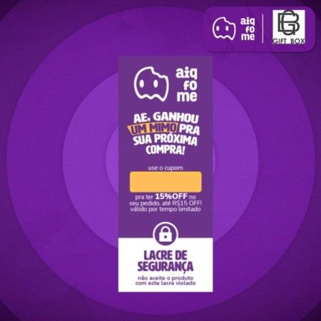 Lacre de Embalagem com Cupom - Gift Box