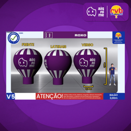 Balão Inflável ROXO - RVB BALÕES