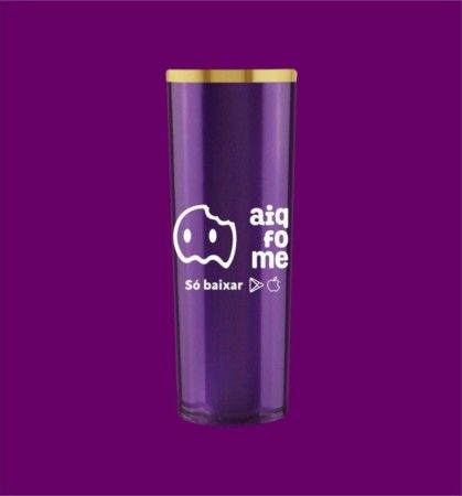 Copo Long Drink com Borda Metalizada  330ml - 50 Unid. - Drink Up