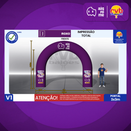 Portal Arco Inflável - RVB BALÕES