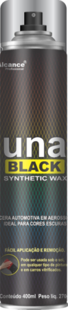 Una Black Synthetic Wax Aerossol Automotiva Cores Escuras - 400ml