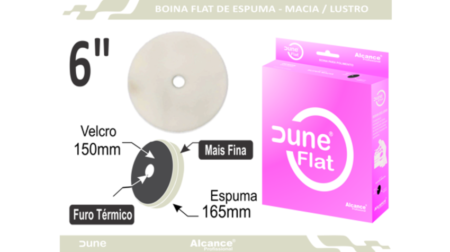 Boina Flat de Espuma Macia Dune 6" Processo de Lustro - 150mm x 165mm