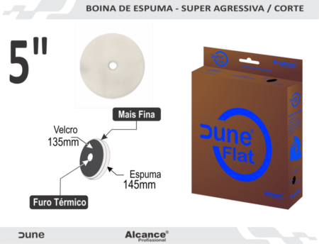 Boina Flat de Espuma Dune 5" Processo de Corte Super Agressiva - 135mm X 145mm