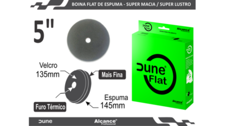 Boina Flat de Espuma Super Macia Dune 5" Processo de Super Lustro - 135mm x 145mm