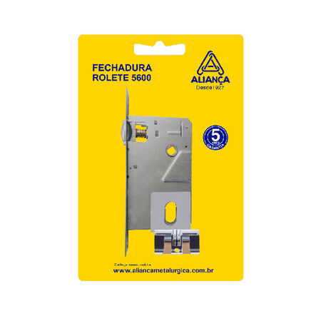 FECHADURA ROLETE F-5600/10 CROMADO EM BLISTER