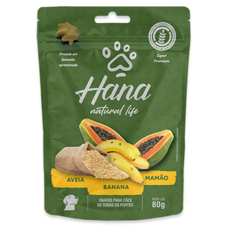 Hana Natural Life Banana, Aveia e Mamão - 80g