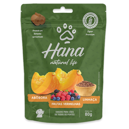 Hana Natural Life Abóbora, Frutas Vermelhas e Linhaça - 80g