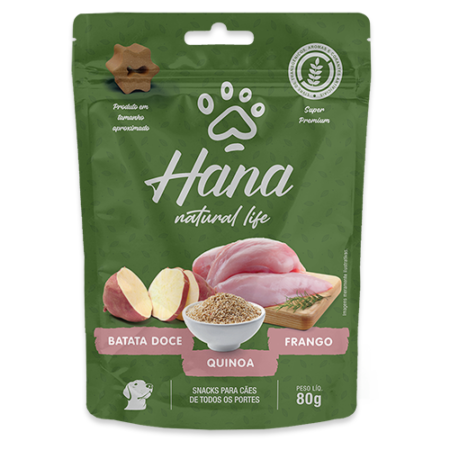 Hana Natural Life Frango, Batata Doce e Quinoa - 80g