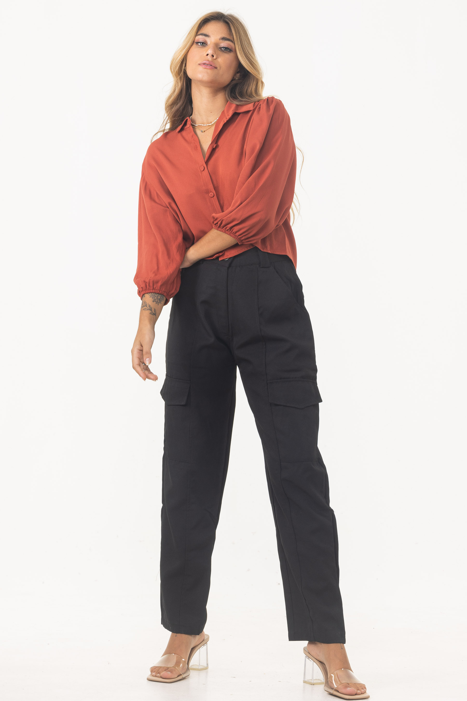 Camisa Cropped Iris Vermelho