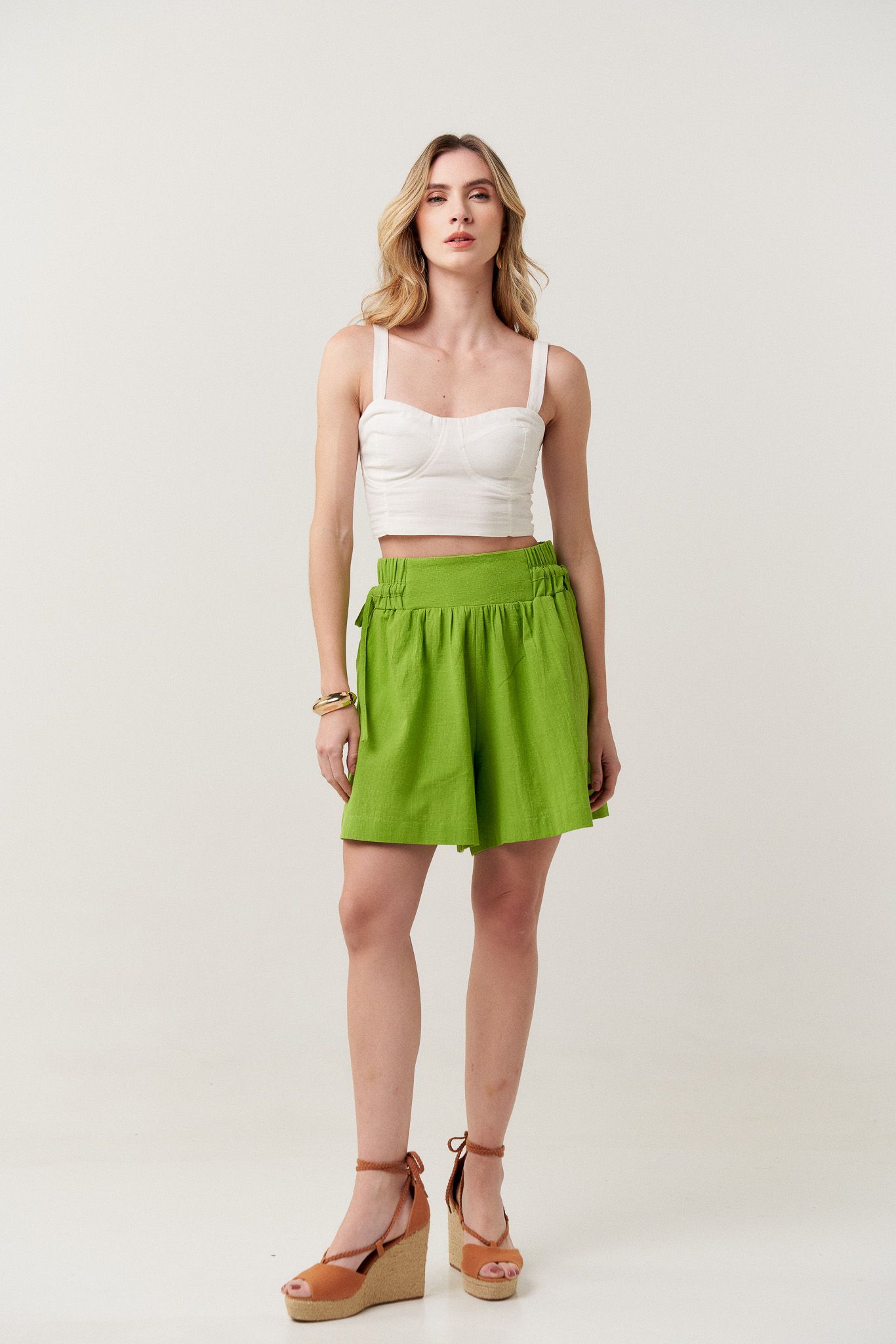 Short Ribe Cotton Verde