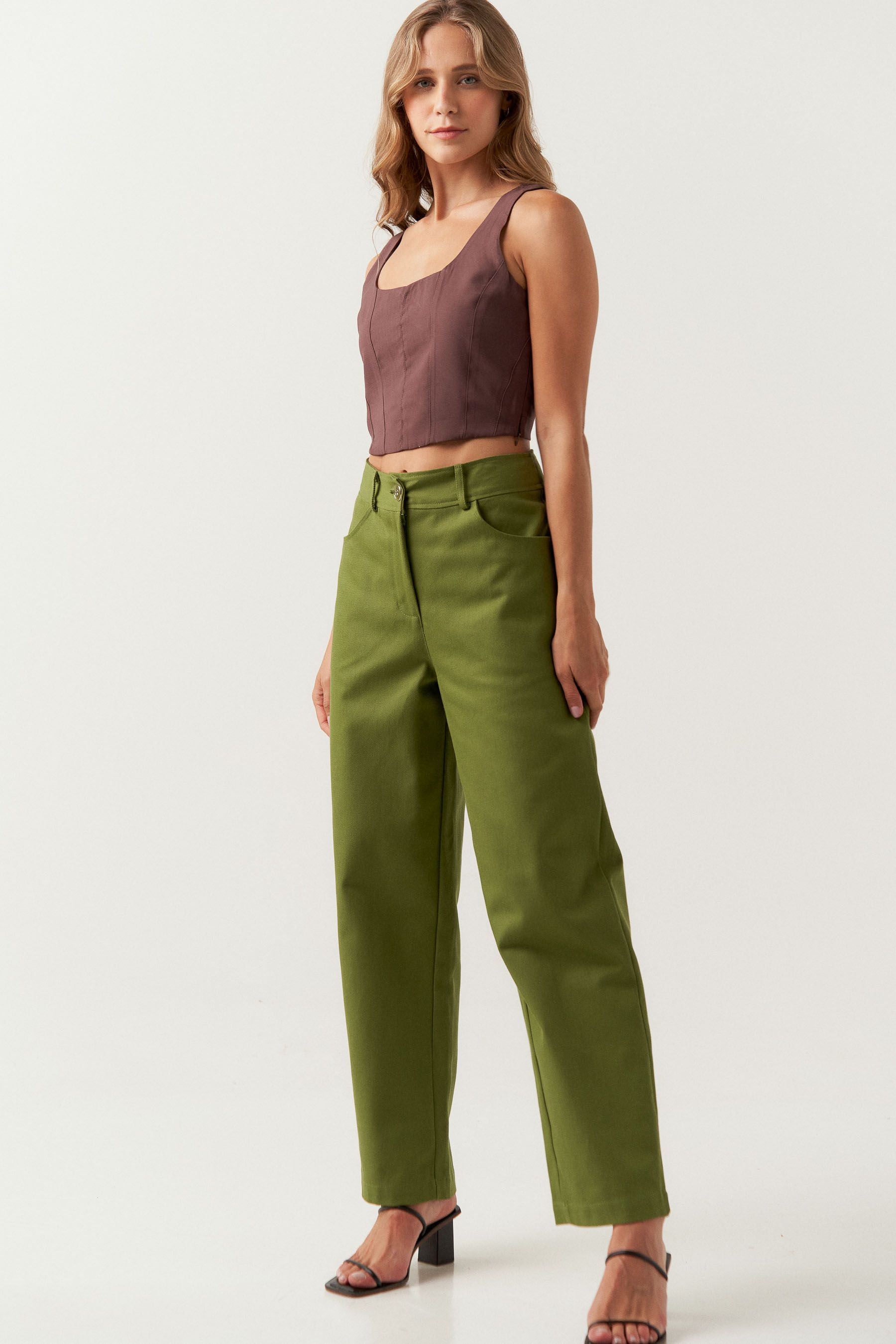 Calça le carrot vis verde