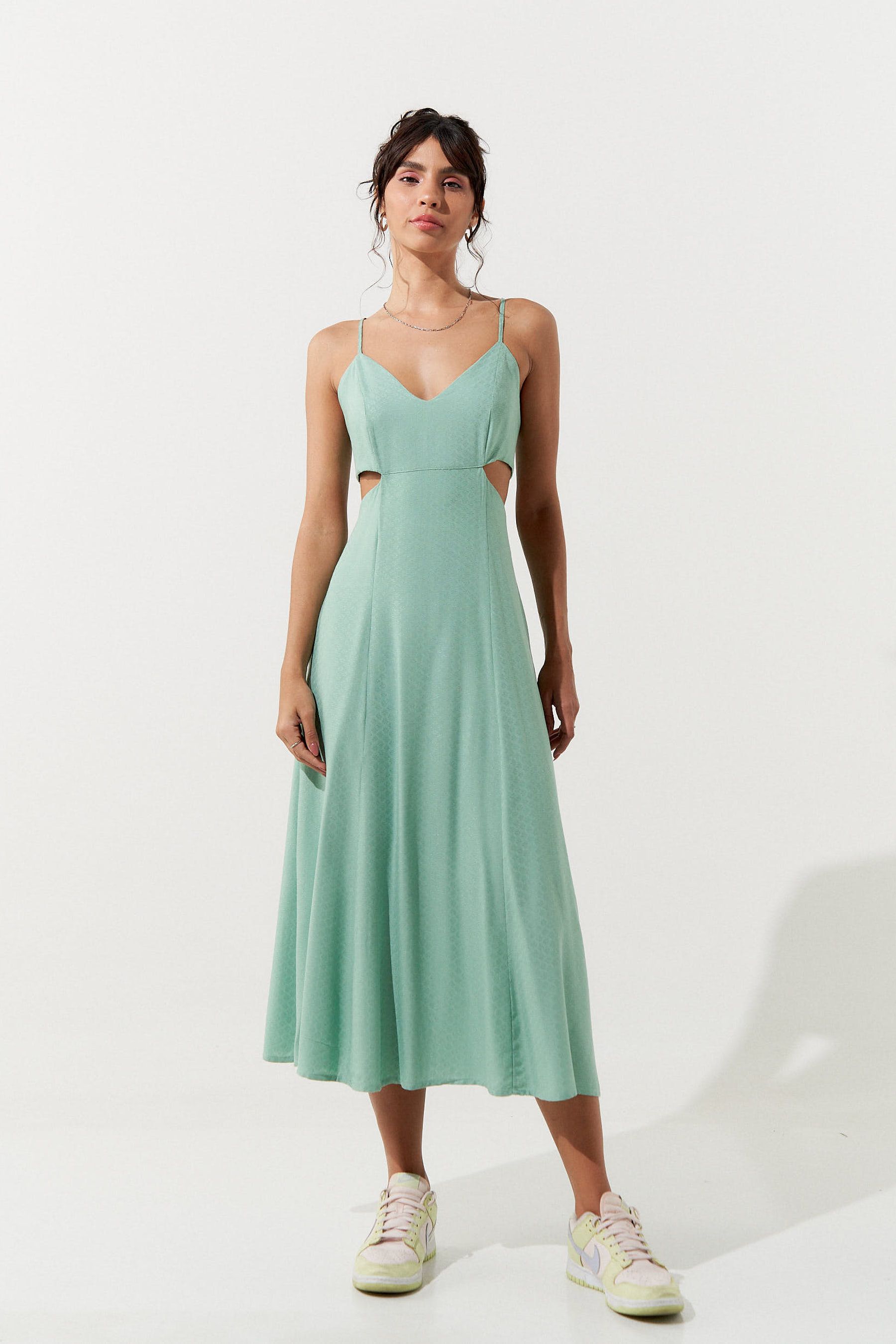 Vestido midi tamara malin verde