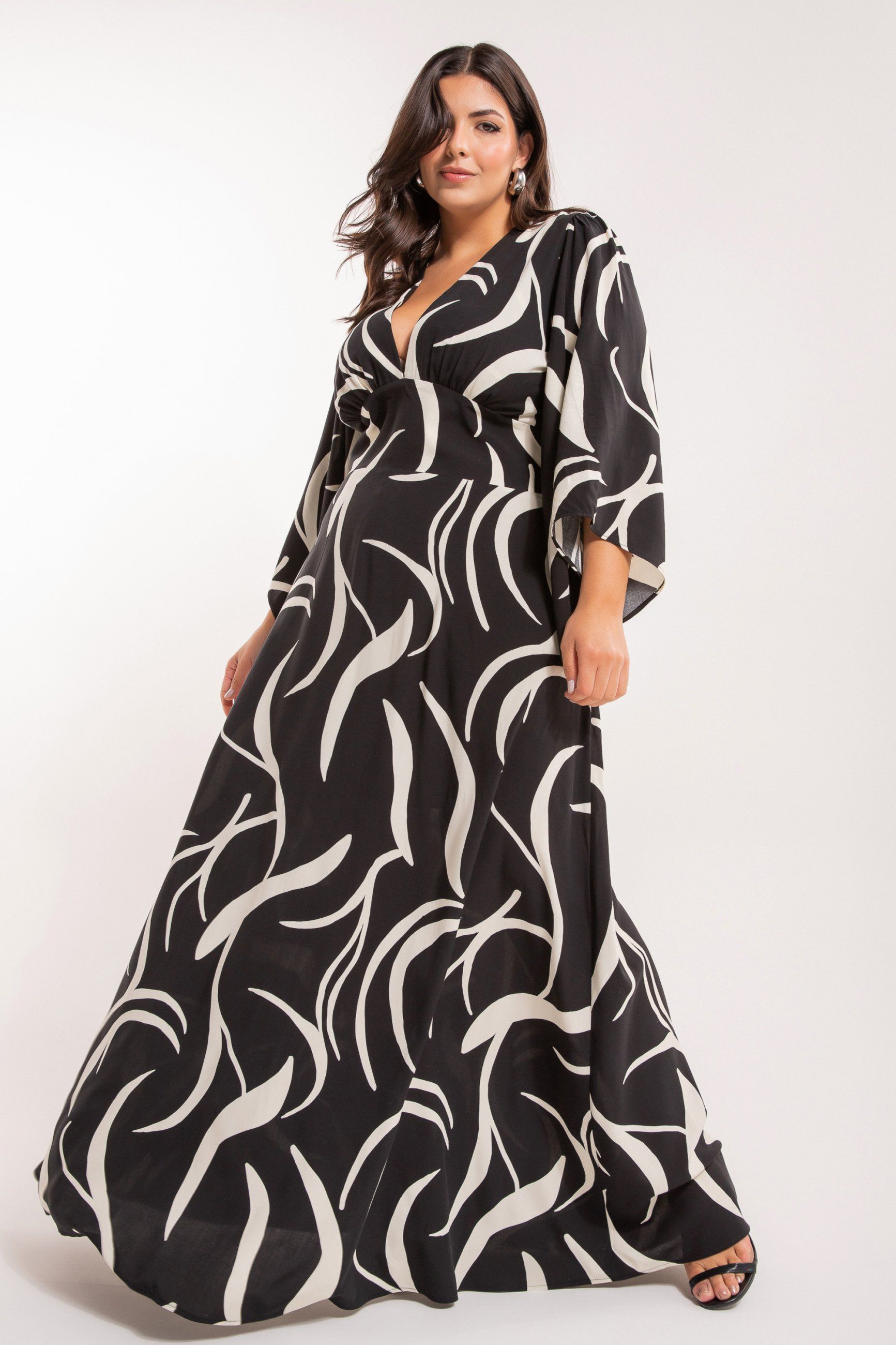 Vestido Longo Viscose Preto