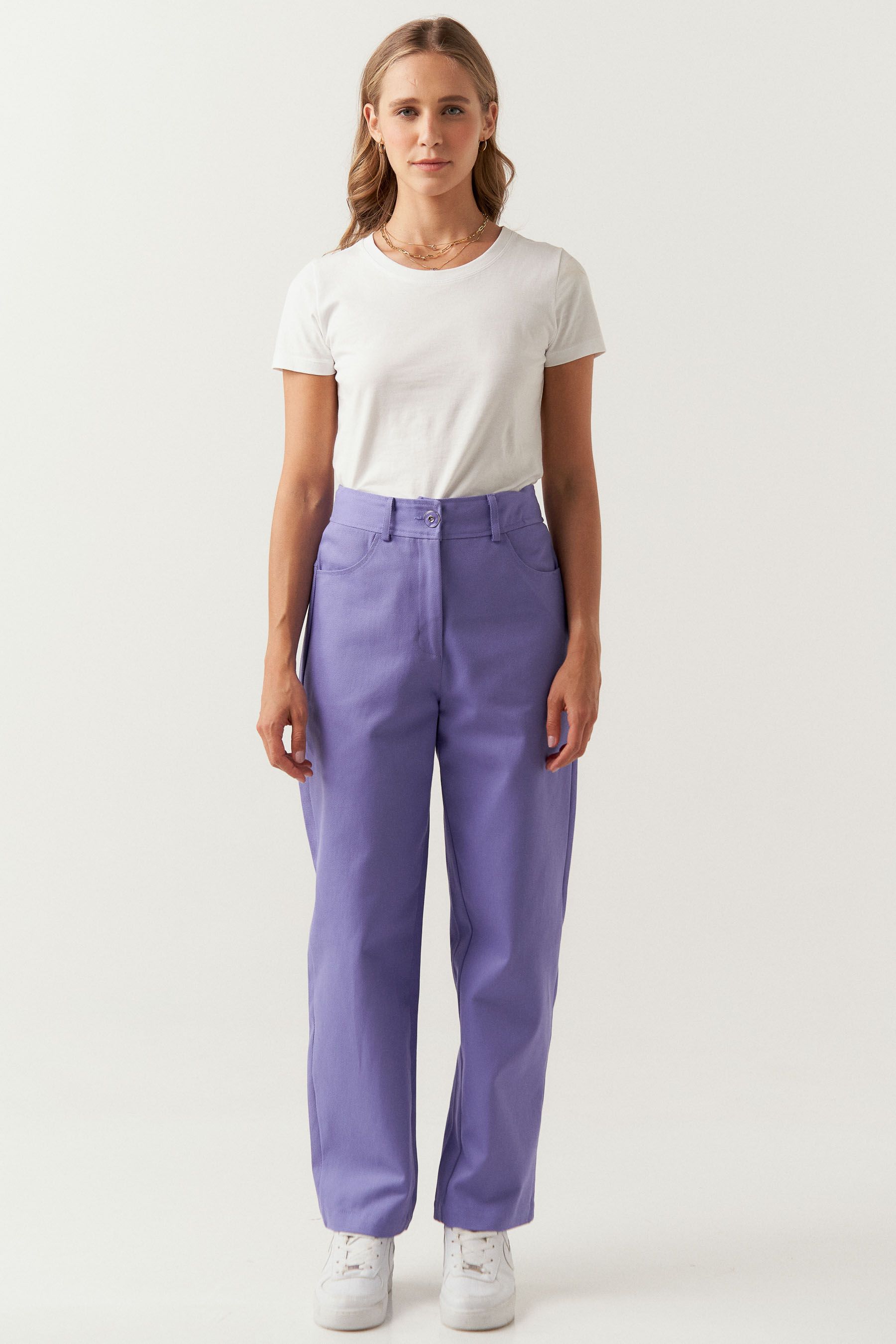 Calça le carrot vis roxo