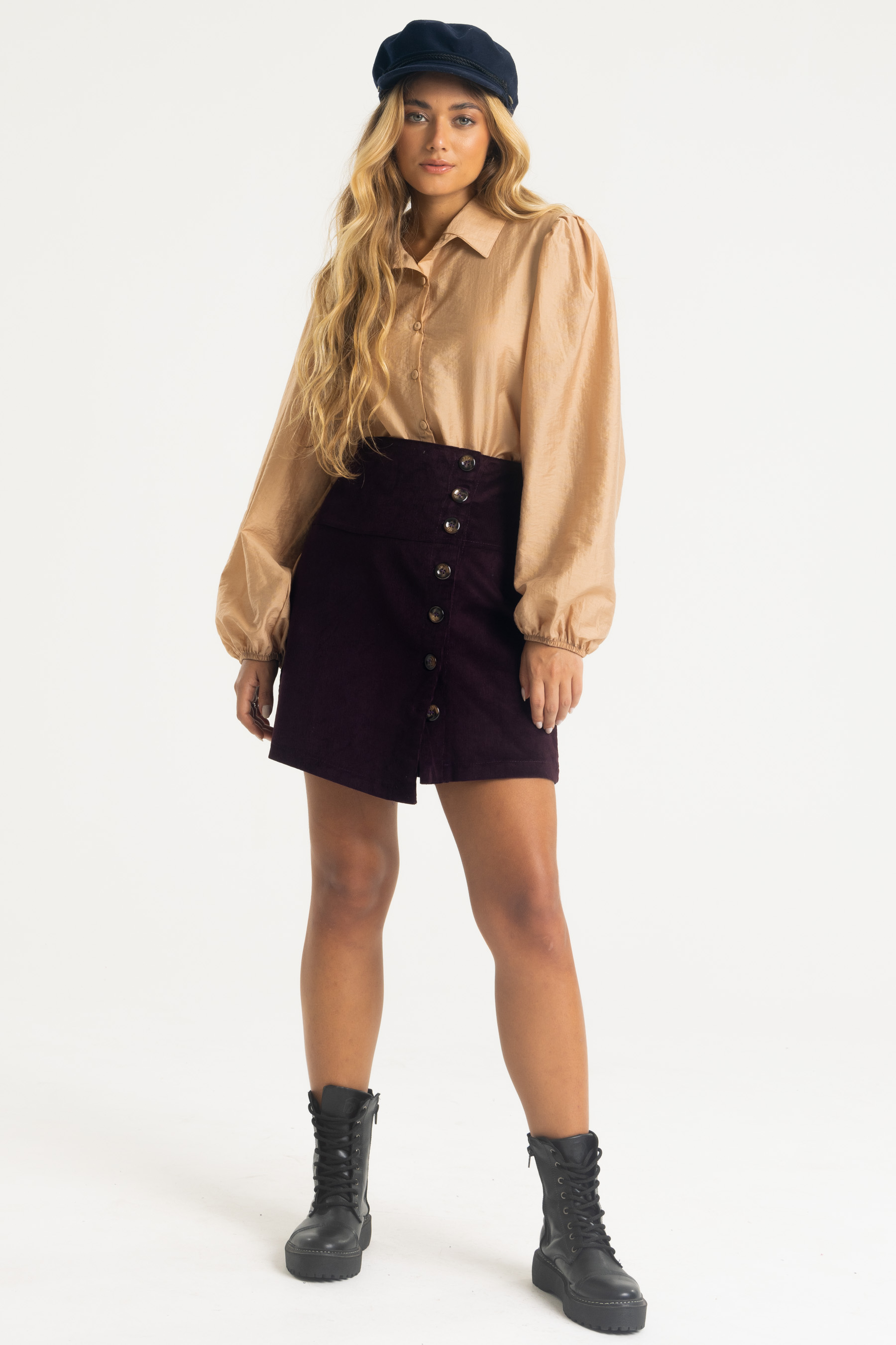 Camisa Cropped Iris Bege