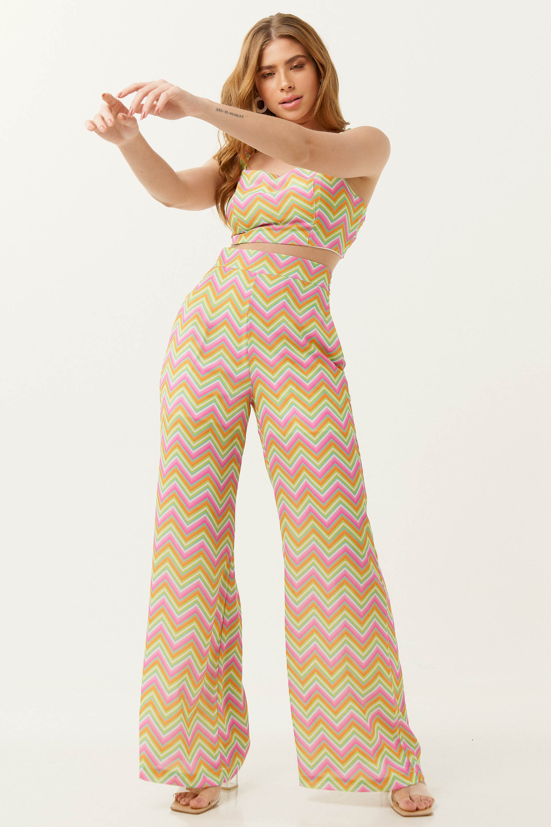 Pantalona Ampla Missoni Laranja