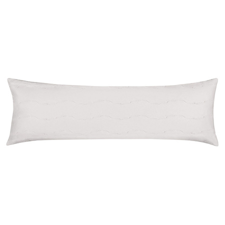 Porta Travesseiro para Body Pillow Altenburg Malha Fio Penteado Branco - 40cm x 1,30m