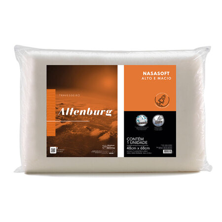 Travesseiro Altenburg Nasasoft Alto e Macio - 48cm x 68cm