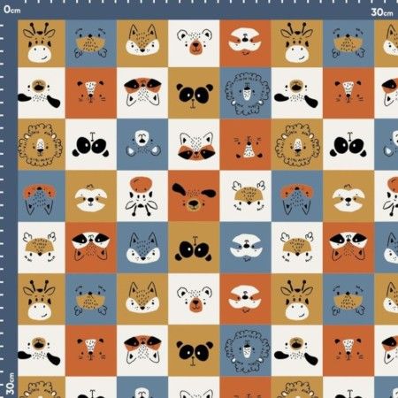 Malha Body Estampada -   Bichinhos Minimalistas Fundo Champ.