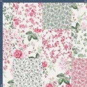 Malha King Size Estampada 30X1 Penteada -   Patchwork Fundo Champagne