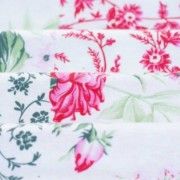 Malha King Size Estampada 30X1 Penteada -   Patchwork Fundo Champagne