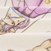 Malha King Size Estampada 30X1 Penteada -   Balão dos Sonhos Fundo Champagne