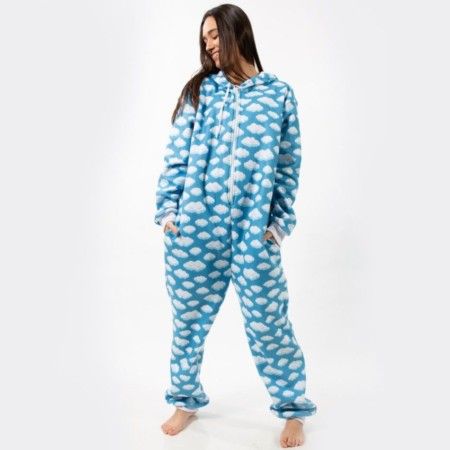 Molde Macacão De Pijama Com Zíper E Touca Adulto - Unissex