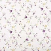 Malha King Size Estampada 30X1 Penteada -   Flor Delicada Fundo Champagne