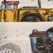 Malha King Size Estampada 30X1 Penteada -   Trator Fundo Champagne