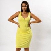 Molde Vestido Midi com Argola e Fenda Costas - Feminino