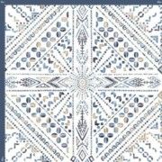 Malha King Size Estampada 30X1 Penteada - Ilusion Fundo Branco (Fora de Coleção)