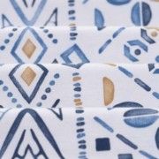 Malha King Size Estampada 30X1 Penteada - Ilusion Fundo Branco (Fora de Coleção)