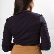 Molde Camisa Polo Manga Longa Com Zíper - Feminino