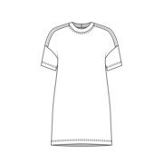 Molde Vestido T-shirt Oversized "Camisetão" - Feminino