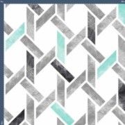 Malha King Size Estampada 30X1 Penteada -   Formas de Conforto Fundo Branco