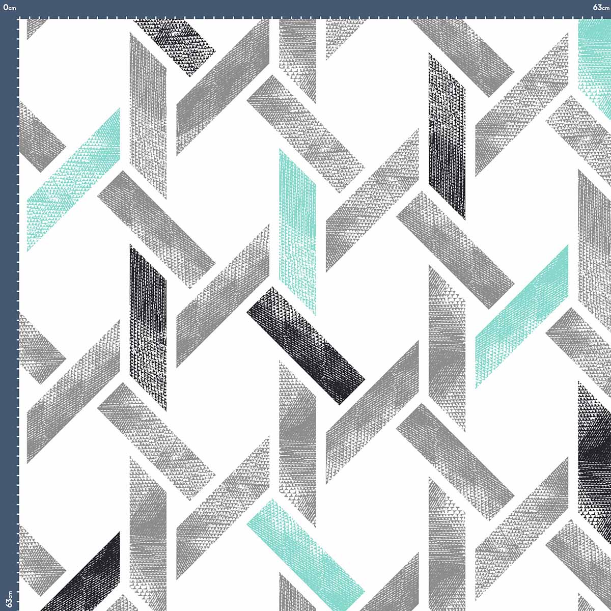 Malha King Size Estampada 30X1 Penteada -   Formas de Conforto Fundo Branco